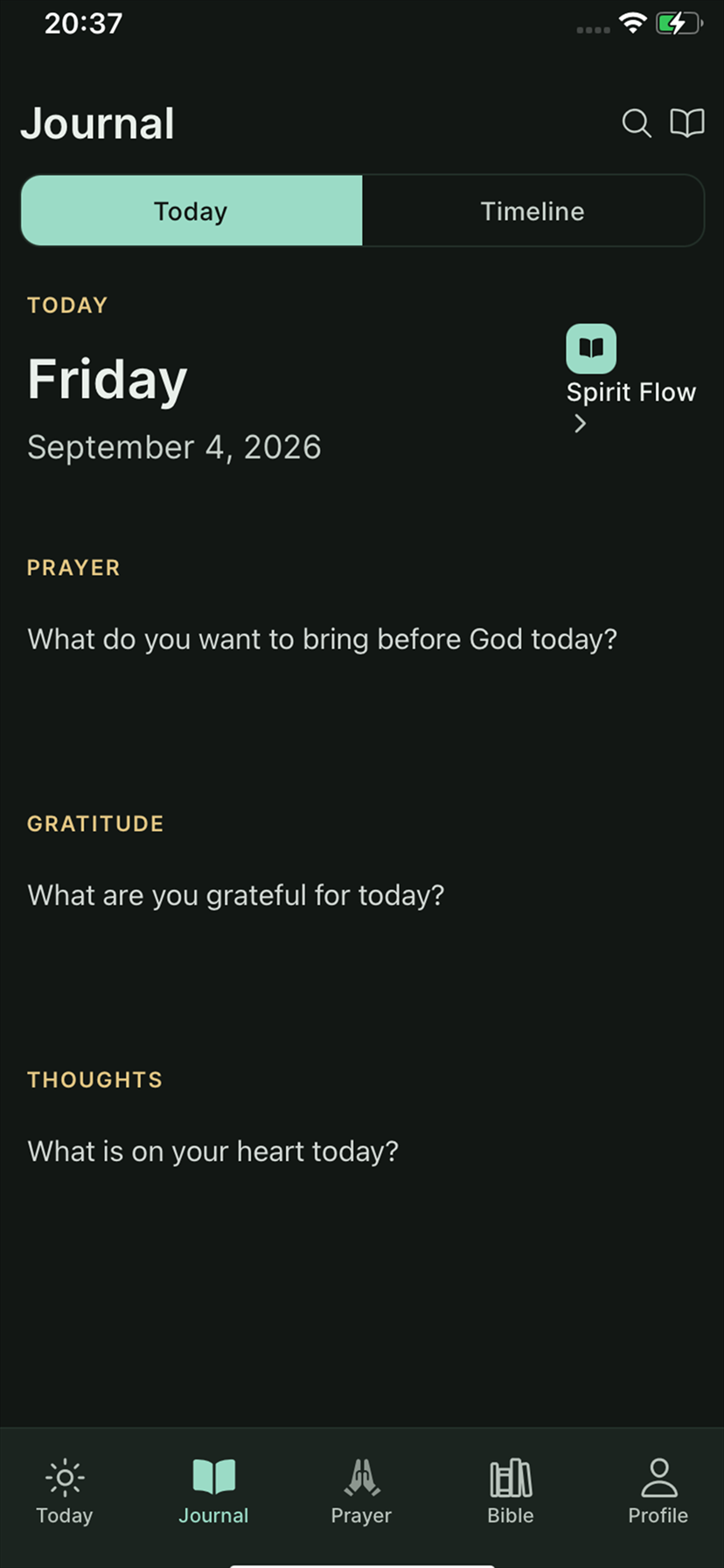 Solmity: Journal with prayer, gratitude, and thoughts